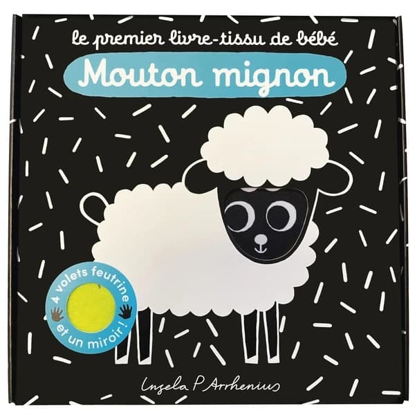 Mouton mignon : 4 volets feutrine et un miroir !