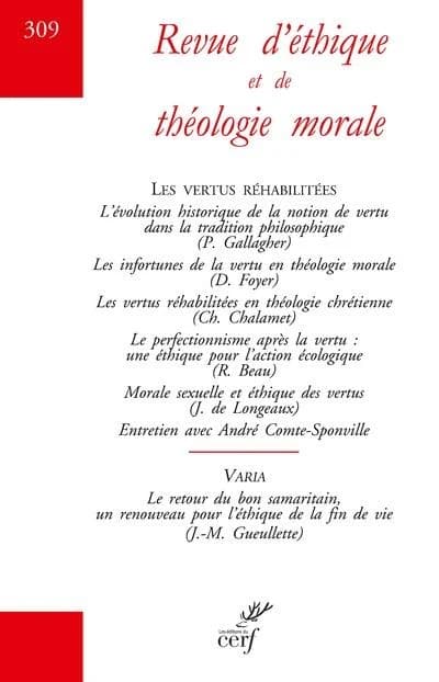 Revue d'éthique et de théologie morale n.309
