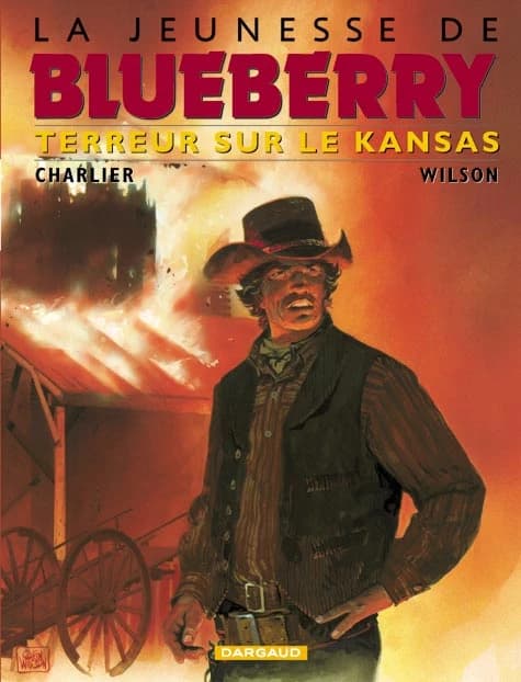 Terreur sur le Kansas ([Nouvelle édition]) scénario : Jean-Michel Charlier ; illustrations : Colin Wilson ; couleur : Janet Gale