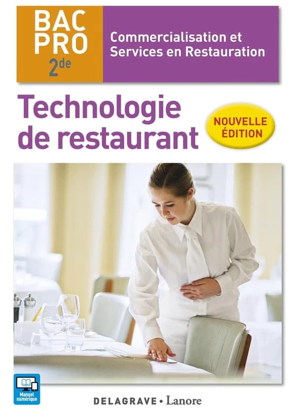 Technologie de restaurant 2de bac pro cuisine élève