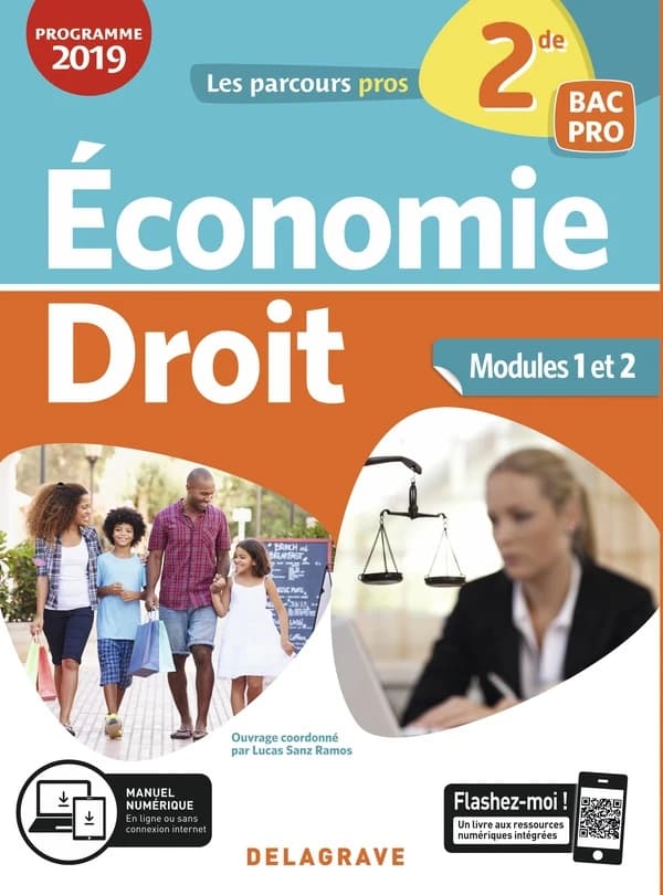 Les parcours pro : économie droit ; 2de, bac pro ; modules 1 et 2 ; pochette élève (édition 2019)