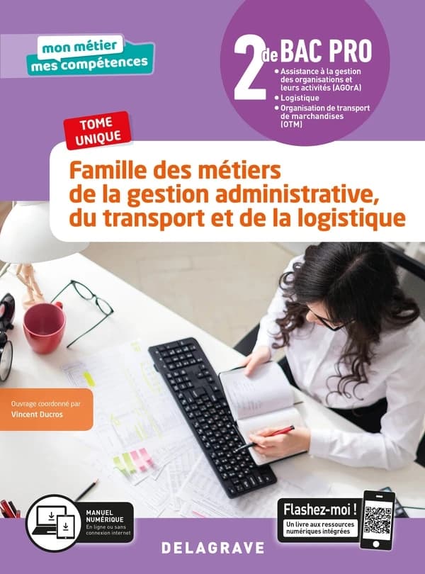 Mon métier, mes compétences : famille des métiers de la gestion administrative du transport et de la logistique ; 2de bac pro GATL ; pochette élève (édition 2020)