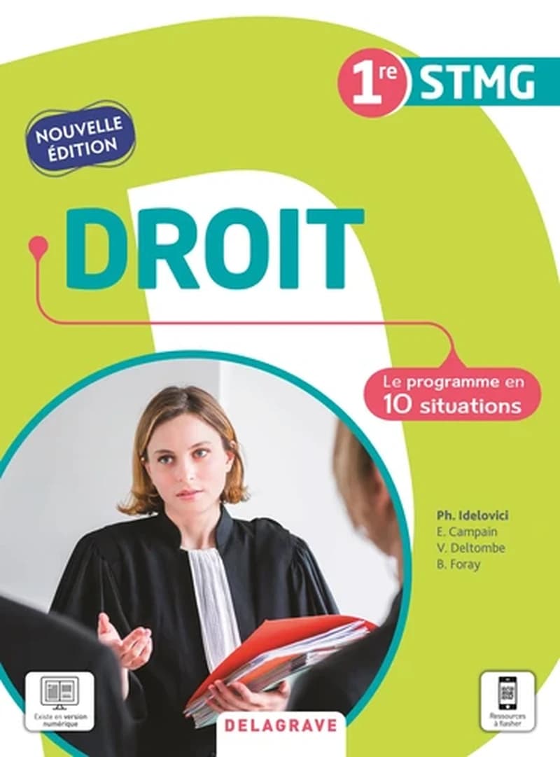 Le programme en situations : droit : 1re STMG ; pochette élève (édition 2021)