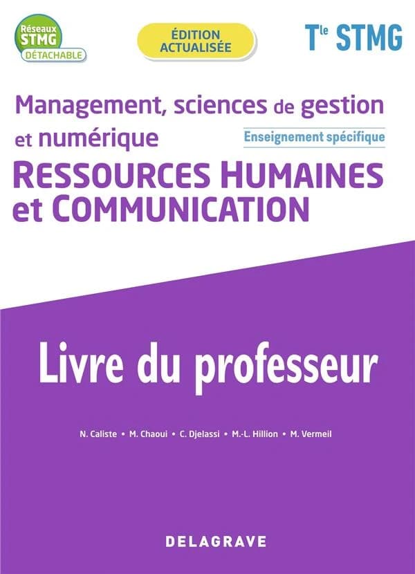 Réseaux STMG : ressources humaines et communication : terminale STMG ; pochette livre du professeur (édition 2022)