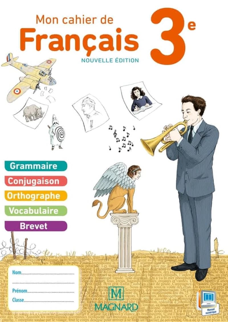 MON CAHIER DE FRANCAIS 3E ELEVE 2015