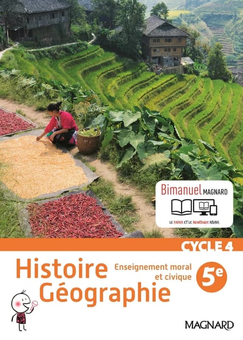 Histoire géographie 5e : enseignement moral et civique.
