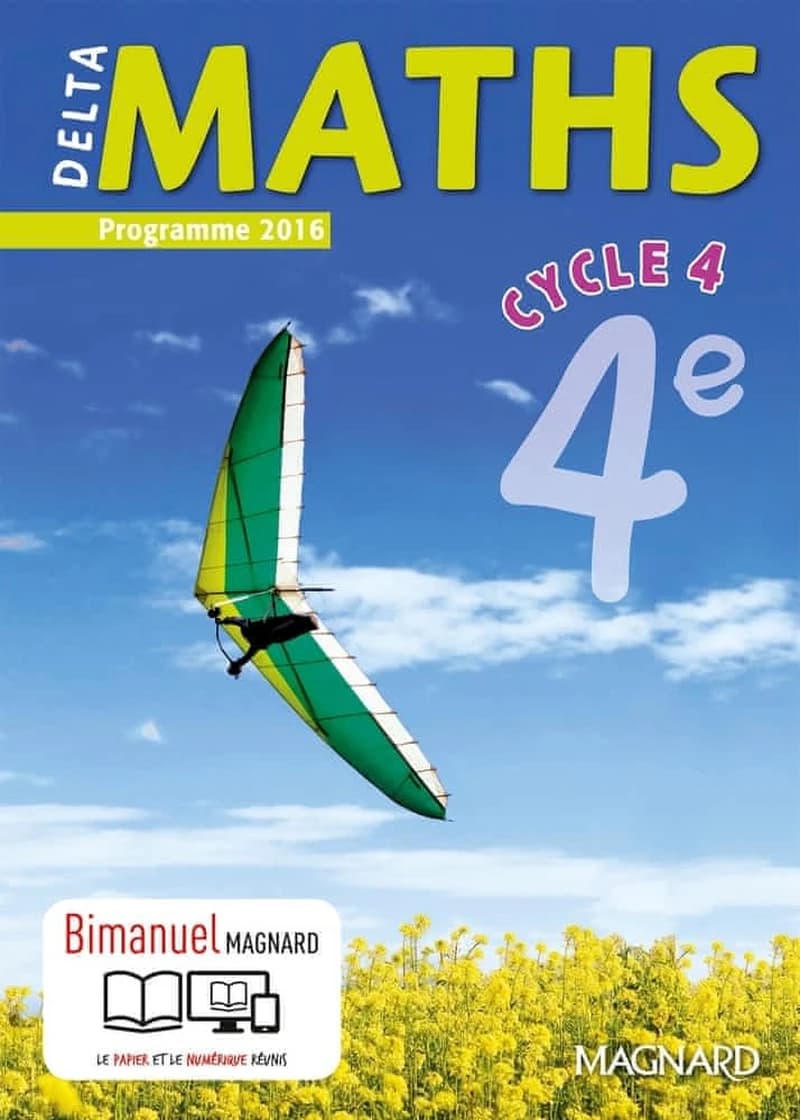 Maths : cycle 4, 4e : programme 2016