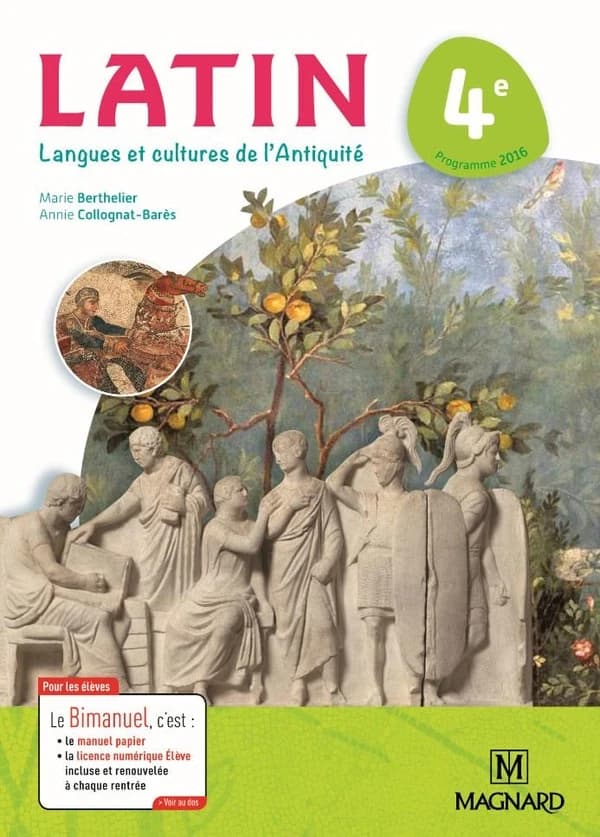 Latin 4e : langues et cultures de l'Antiquité : programme 2016