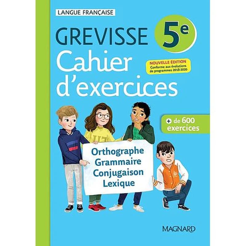 Grevisse langue française : 5e ; cahier d'exercices