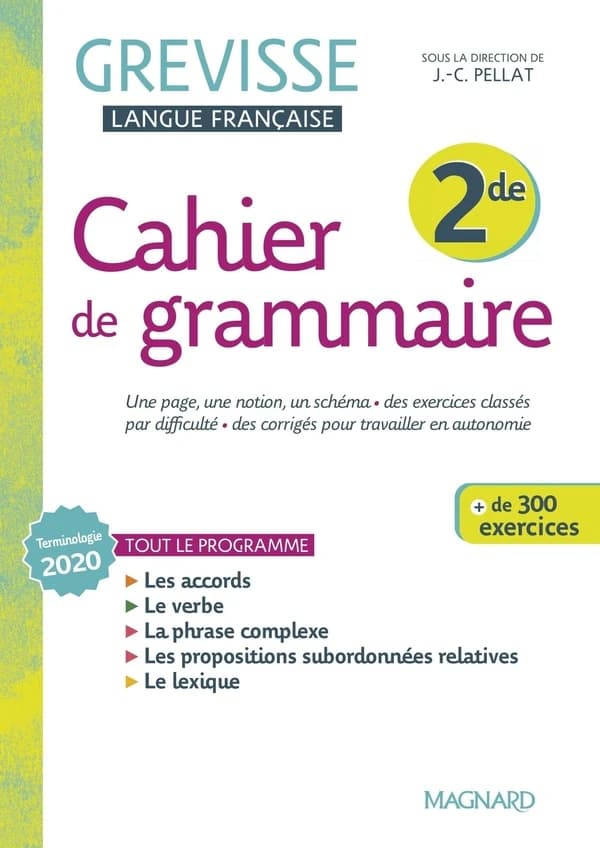 Grevisse langue française : cahier de grammaire ; 2de (édition 2022)
