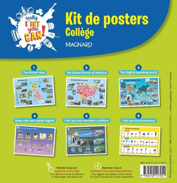 I really Bet You Can! : anglais : collège ; kit de posters (édition 2022)