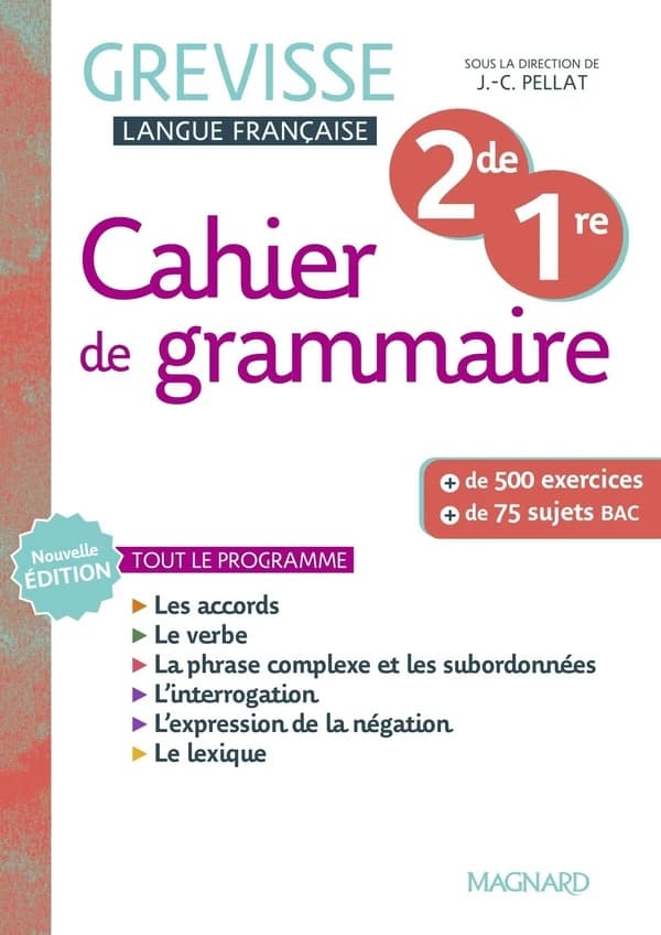 Cahier Grevisse 2de
