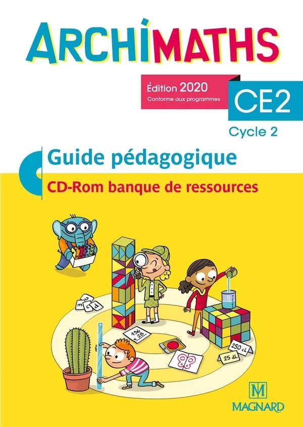 Archimaths : CE2 ; banque de ressources du fichier sur CD rom avec GD pedag (édition 2020)