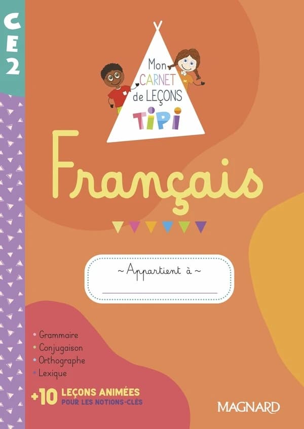 Tipi : CE2 ; mon carnet de leçons de français (édition 2022)