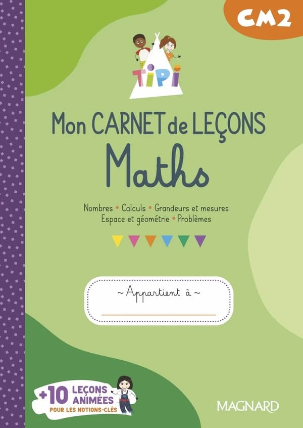 Maths CM2 : Mon carnet de leçons Tipi
