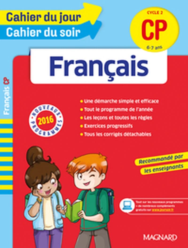 2016 CAHIER DU JOUR CAHIER DU SOIR FRANCAIS CP 6 7 ANS