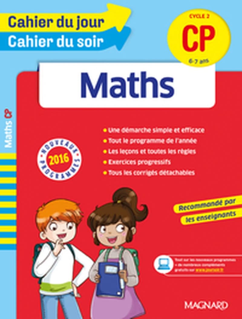 2016 CAHIER DU JOUR CAHIER DU SOIR MATHS CP 6 7 ANS