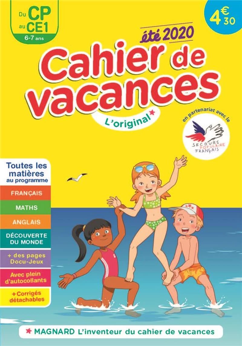 CAHIER DE VACANCES ETE 2020 DU CP AU CE1 6-7 ANS