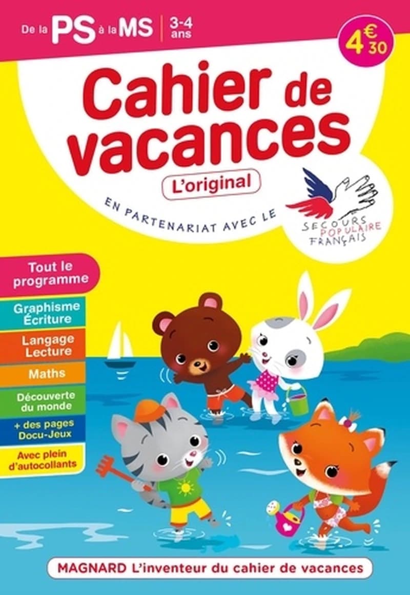 CAHIER DE VACANCES 2021, DE LA PS VERS LA MS 3-4 ANS - MAGNARD, L INVENTEUR DU CAHIER DE VACANCES