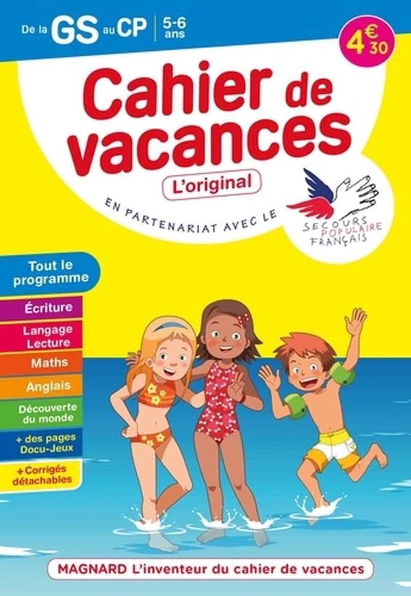 Cahier de vacances ; de la GS au CP ; 5