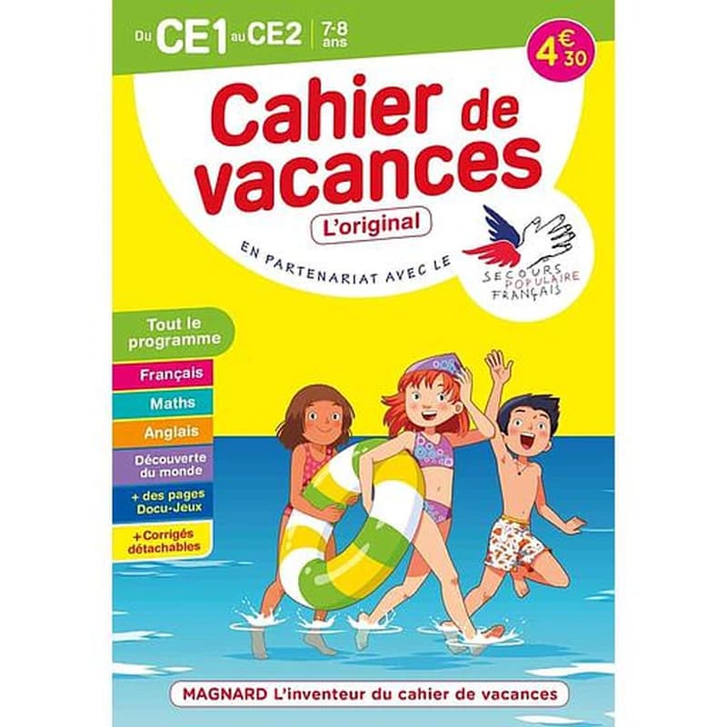 Cahier de vacances ; du CE1 au CE2