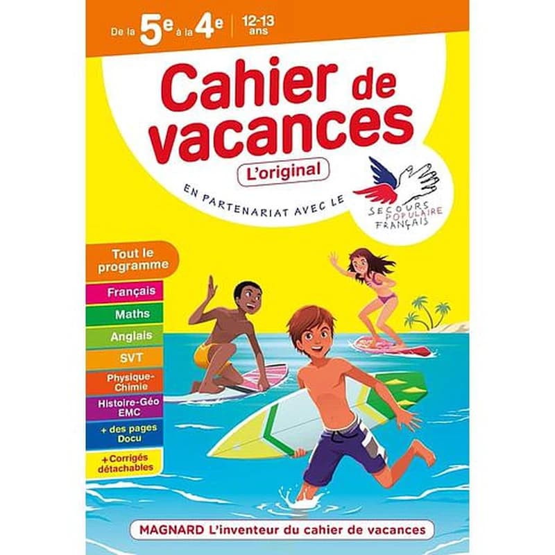 Cahier de vacances ; de la 5e à la 4e