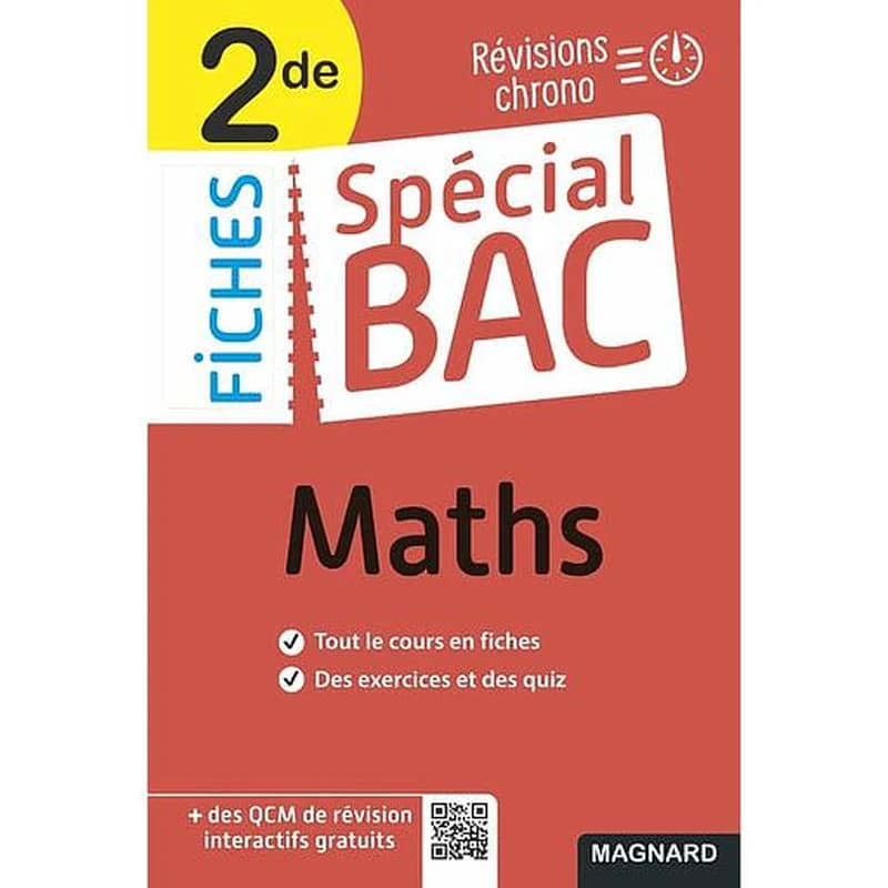 Fiches spécial bac : maths ; 2de bac 2022 ; tout le programme en 50 fiches, mémos, schémas-bilans, exercices et QCM