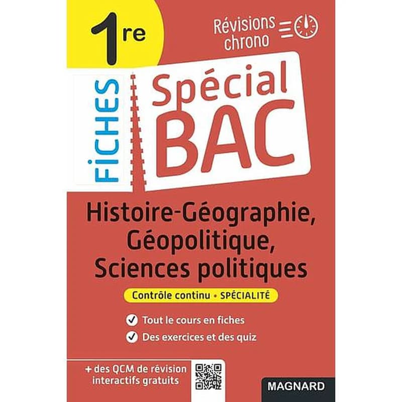 Histoire géographie, géopolitique, sciences politiques 1re : révisions chrono : contrôle continu, spécialité (Nouvelle édition)