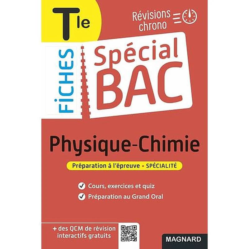 Fiches spécial bac : physique-chimie ; terminale bac 2022 ; tout le programme en 60 fiches, cours ultra-visuel