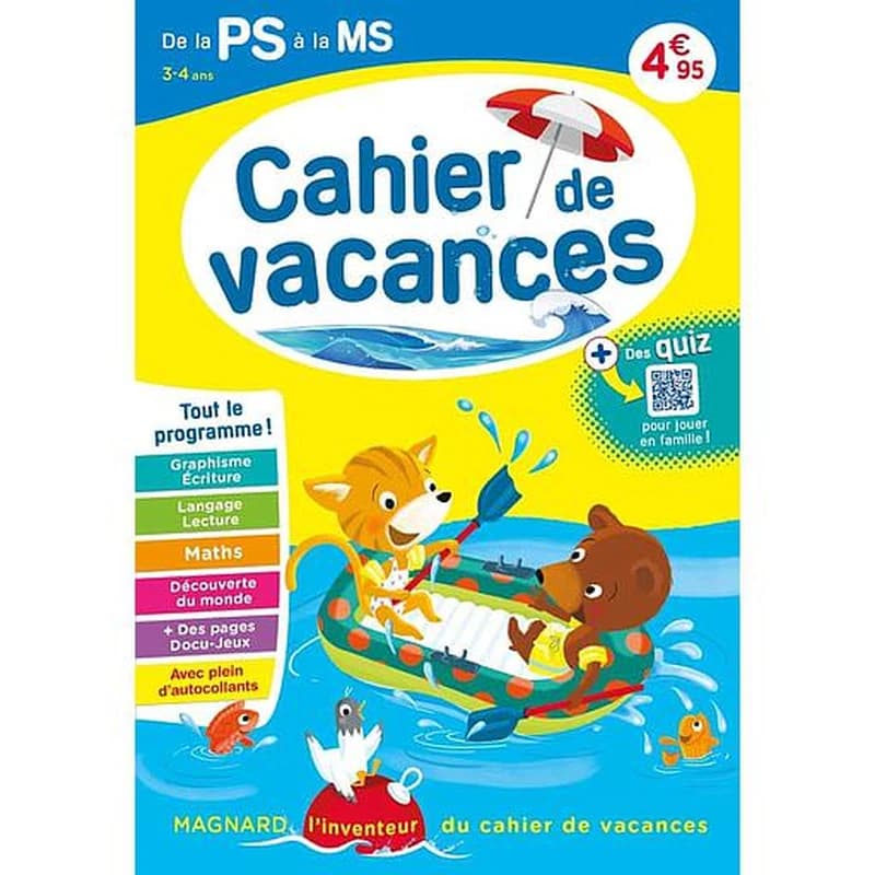 Cahier de vacances : de la PS vers la MS (édition 2023)