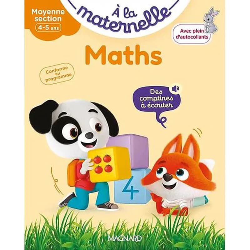 A la maternelle, Maths Moyenne section : Avec plein d'autocollants