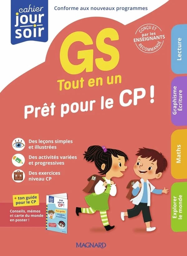 Tout en un GS : Prêt pour le CP ! Avec le cahier Ton guide pour aborder le CP en toute sérénité