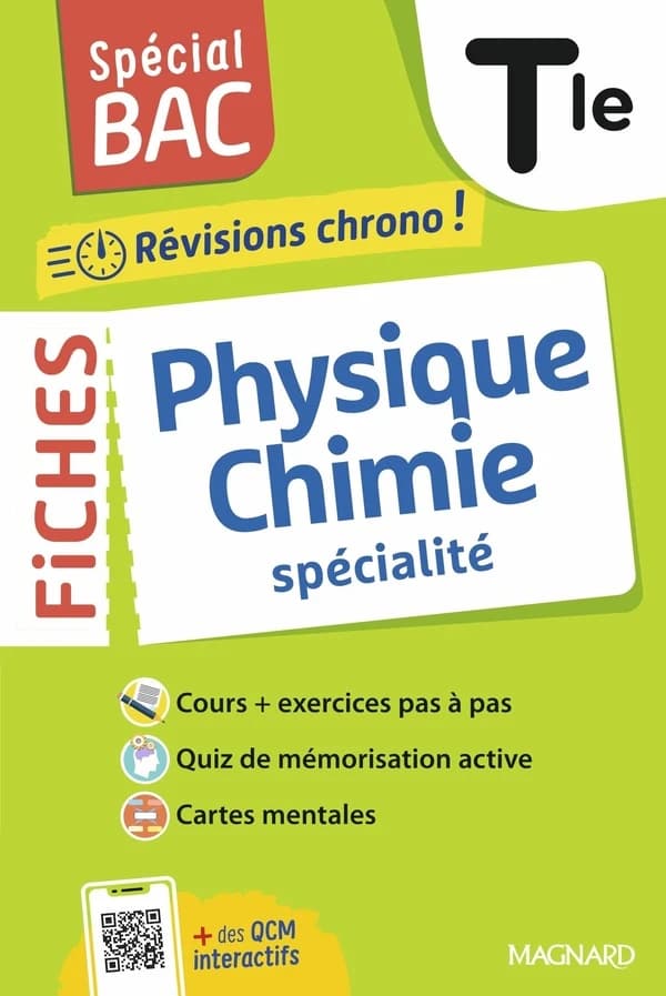 Spécial bac : Fiches Physique-Chimie : Terminale ; Tout le programme en 60 fiches, cours ultra-visuels, schémas-bilans, exercices, quiz et Grand oral (édition 2026)