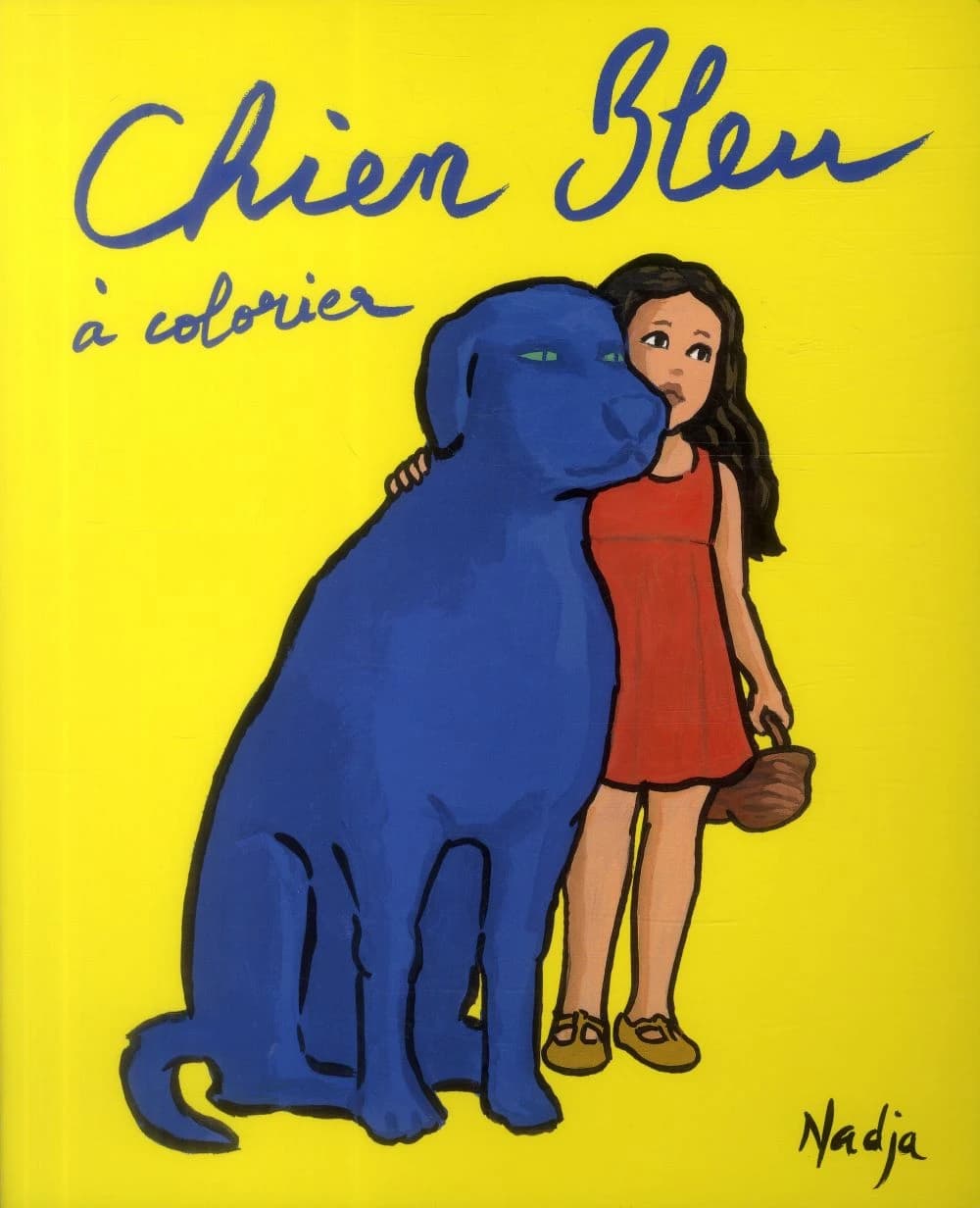 Chien bleu : à colorier