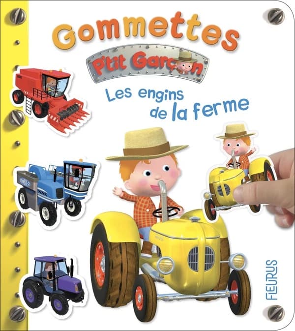 Gommettes p'tit garçon : les engins de la ferme : [Autocollant]