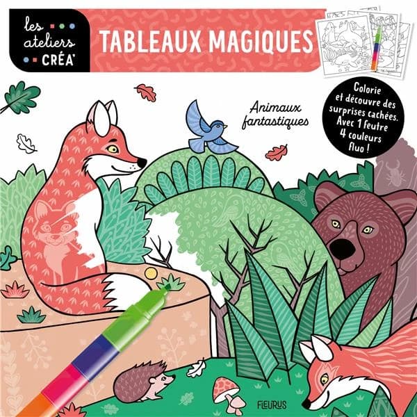 Mes coloriages sur papier magique : animaux fantastiques