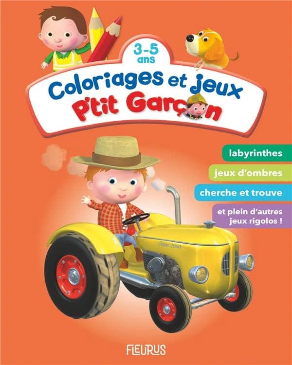 P'tit Garçon : coloriages et jeux : orange