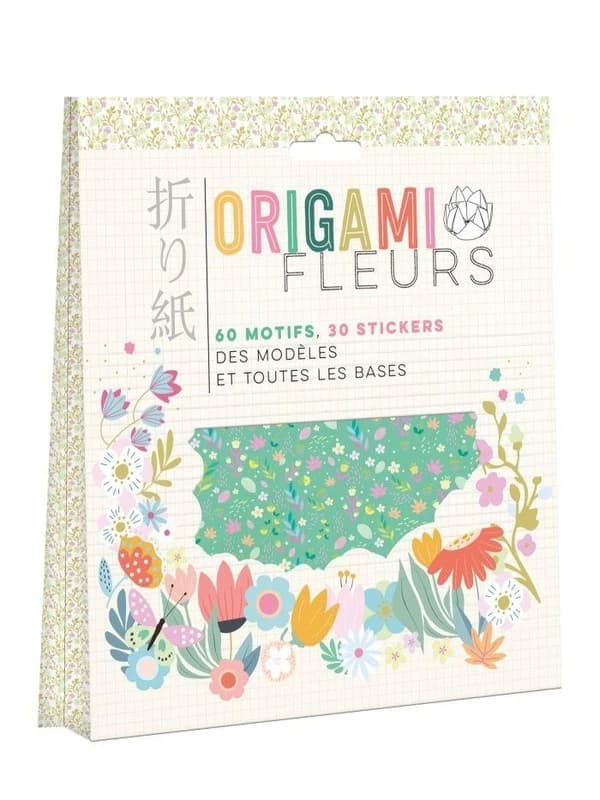 Origami fleurs : 60 motifs, 30 stickers : Des modèles et toutes les bases