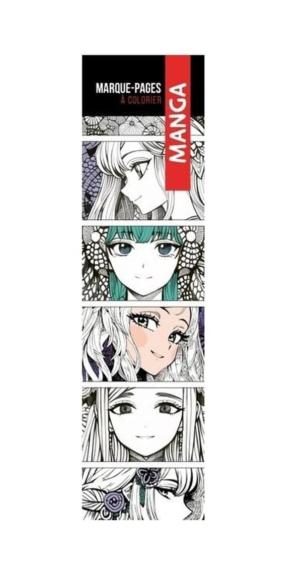 Marque-pages à colorier : Manga