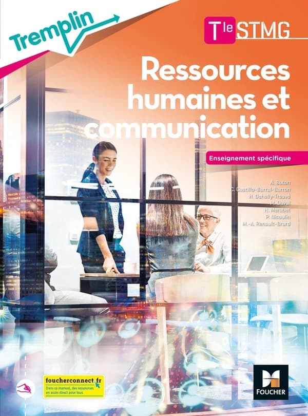 Tremplin : RH et communication ; terminale STMG ; enseignement spécifique ; livre de l'élève