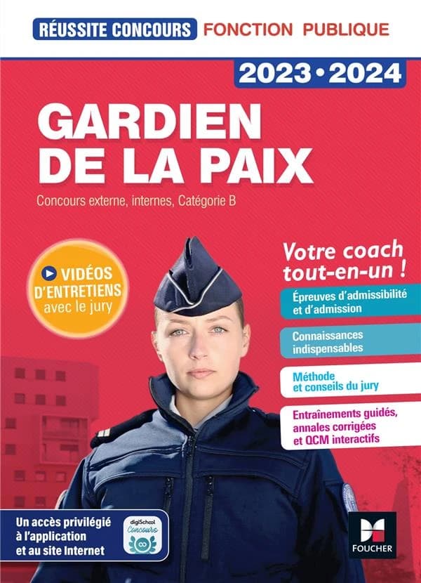 Gardien de la paix : concours externe, internes, catégorie B