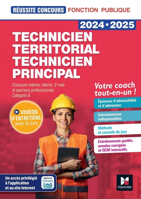 Technicien territorial, technicien principal : concours externe, interne, 3e voie, examens professionnels, catégorie B