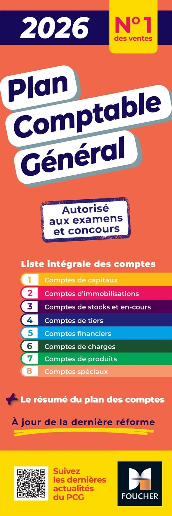 Plan comptable général : autorisé aux examens et concours : liste intégrale des comptes... ([Éd.] 2026, conforme au règlement ANC 2024-07 et 2022-06 modifiant le règlement ANC 2014-03 du 5 juin 2014)