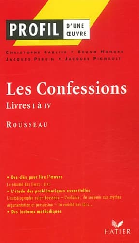 Les Confessions, Rousseau. Livres I A Iv
