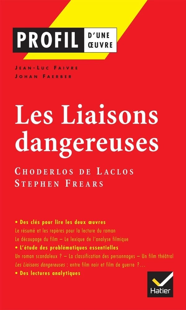 "Les liaisons dangereuses", 1782, 1998, Choderlos de Laclos, Stephen Frears
