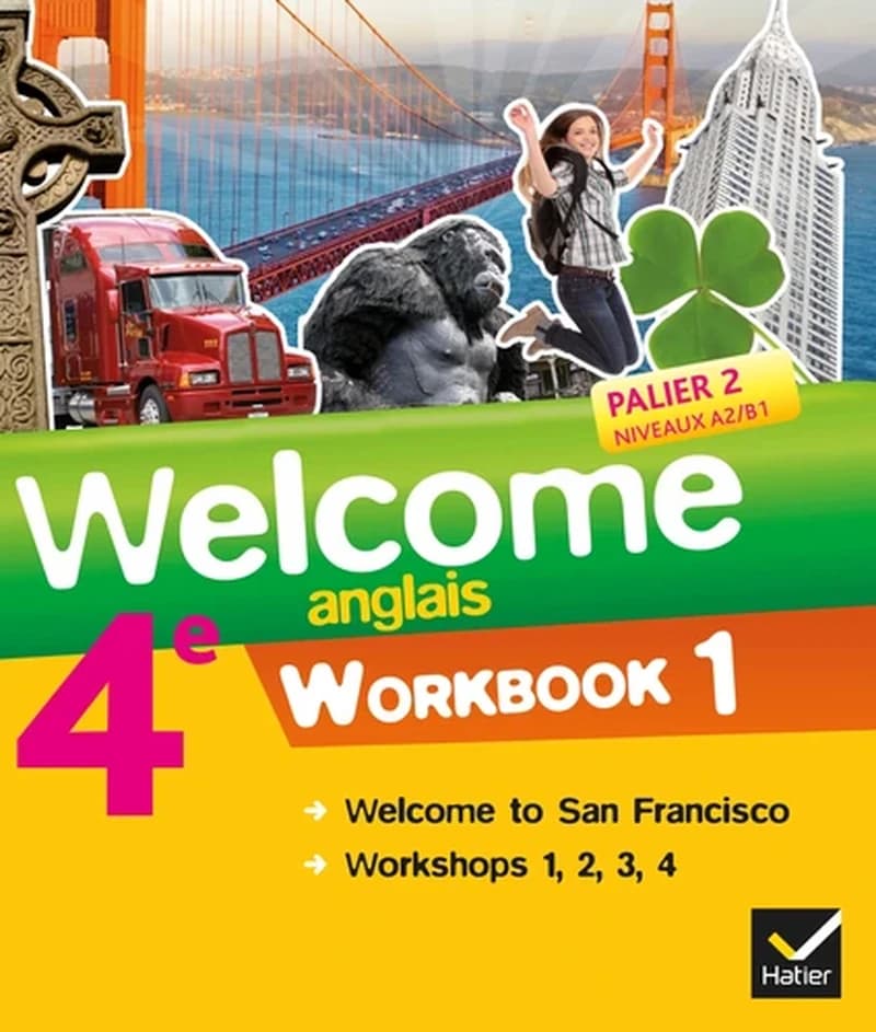 Welcome 4e : anglais : palier 2, niveaux A2