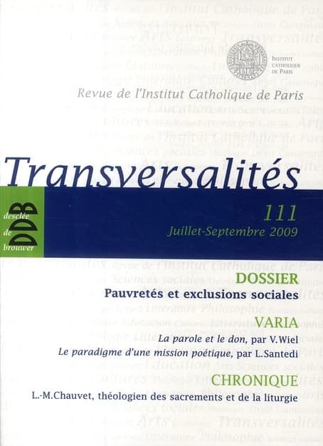 REVUE TRANSVERSALITES n.111 : juillet