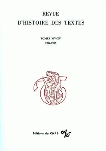 Revue d'histoire des textes n.14
