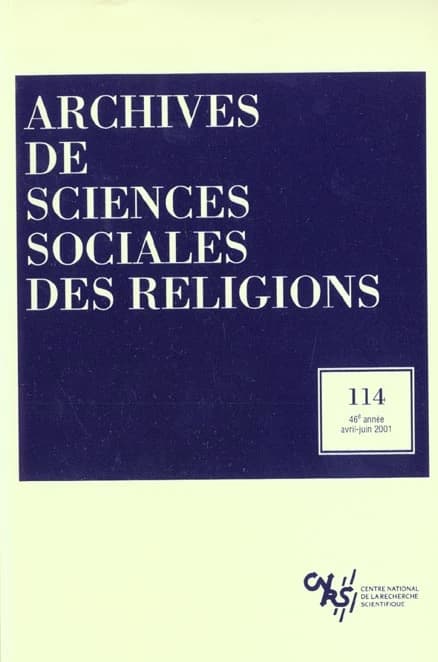 ARCHIVES SCIENCES SOCIALES DES RELIGIONS n.114