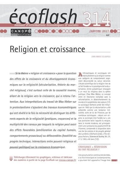 écoflash n.314 : religion et croissance